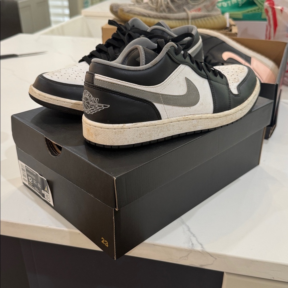 Nike Air Jordan 1 Low Black and White Shoes